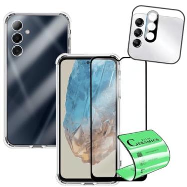 Imagem de Película de Cerâmica 9D para Galaxy M35 com Capa Anti Impacto e Proteção para Câmera