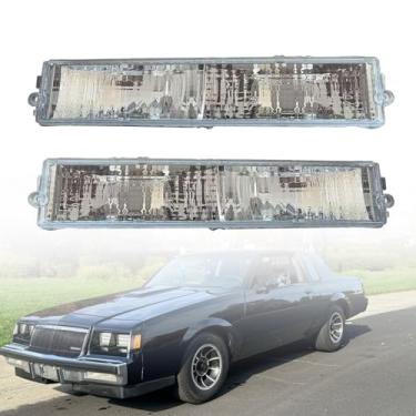 Imagem de YHB Par de para-choques dianteiros marcador transparente estacionamento luz de seta conjunto de lentes 1980-1987 Buick Regal Grand National T-type