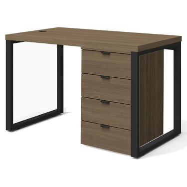 Imagem de Mesa Escritorio 120 cm e Gaveteiro 4 Gavetas Frame Munique Kappesberg