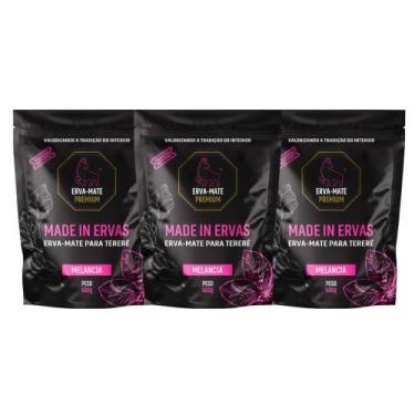 Imagem de Kit 3 Erva Mate - Made In Ervas Melancia 500g