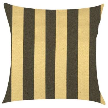 Imagem de Capa de Almofada Jacquard Preto com Dourado 43x43cm - Sua Casa Decor