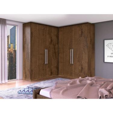 Imagem de Guarda roupa Canto MDF - Viena Moveis Europa - Brauna 