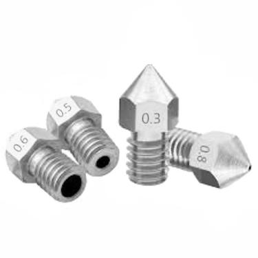 Imagem de Bico inox extrusora mk8 filamento 1.75 saida 0.3 (a48) - ENG Automação