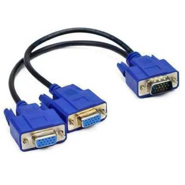 Imagem de Cabo Y VGA 1 Macho/2 Femea - 20cm - no-brand