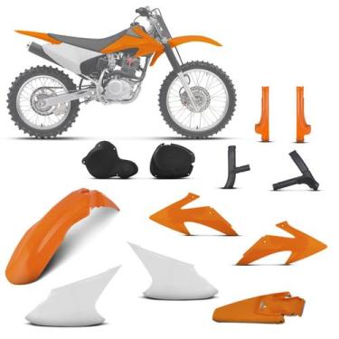 Imagem de Kit Plástico Crf 230f 2008 À 2014 - Pro tork, LARANJA, Único