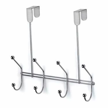 Imagem de Cabide Multiuso para Porta com 4 Ganchos Arthi Eclipse Cromado