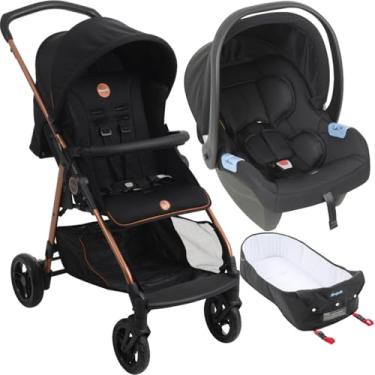 Imagem de Carrinho de Bebe com Bebe Conforto e Moises Burigotto Lui Cobre