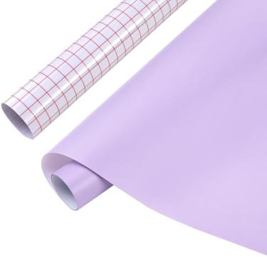 Imagem de Tintnut Rolo de vinil permanente Boho - vinil adesivo permanente roxo lilás pálido de 30,5 cm x 5 pés para máquina de corte, autoadesivo de decoração de casa