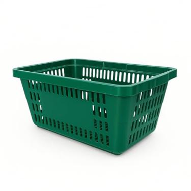 Imagem de Cesta cestinha de compra plástica para supermercado mercado (VERDE-1)