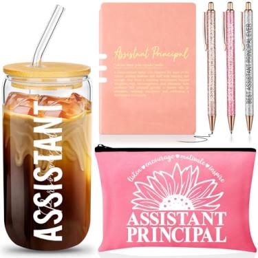 Imagem de Remerry Conjunto de 6 peças de presente de agradecimento principal para mulheres e homens, presentes principais, inclui copo de cerveja em forma de lata de 473 ml com canudos de tampas, bolsa de