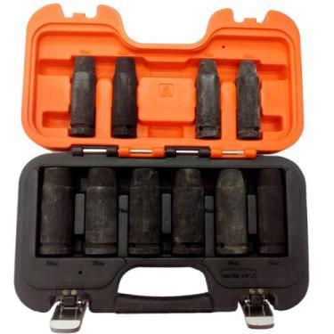 Imagem de Jogo de Soquete Sextavado de Impacto Longo 1/2" 10 a 19mm Bahco 10 peç