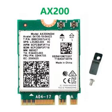 Imagem de Placa Wi-fi 6 Intel Ax200 Bluetooth 5.0 Dual Band 2974 Mbps