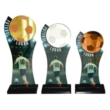 Imagem de Conjunto De Troféus Futebol Masculino 1 2 3 Lugar