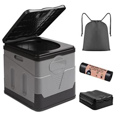 Imagem de Um vaso sanitário portátil ARCITON para acampamento, vaso sanitário dobrável para carro, ambiente externo, cômodas, vaso sanitário portátil para acampamento, tenda, caminhada, passeios de barco