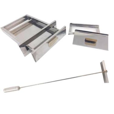 Imagem de Gaveta De Cinza Inox + Rodo Cinzas - Churrasqueira Alvenaria - INOX LA