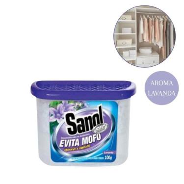 Imagem de Evita mofo bolor guarda roupa sanol original 100g desumidificador arma