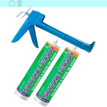 Imagem de Kit 2 Silicone Marrom Selante Acrílico Base Água E Aplicador