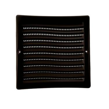 Imagem de Grelha De Ventilação Quadrada Com Tela 150Mm Preto