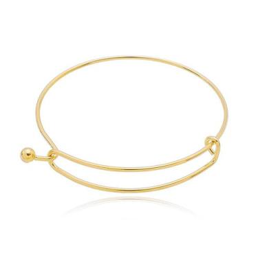 Imagem de Bracelete aro liso fino folheado a ouro 18k - Giuli Joias Contemporâne