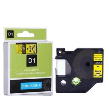 Imagem de Fita Compatível Dymo D1 45018 Amarela 12Mm