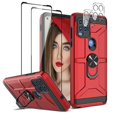 Imagem de Jeylly Capa para Moto G Stylus 5G (2021), capa de corpo inteiro com anel de suporte de rotação de 360 graus para suporte magnético no carro, capa de proteção contra quedas de ajuste fino à prova de