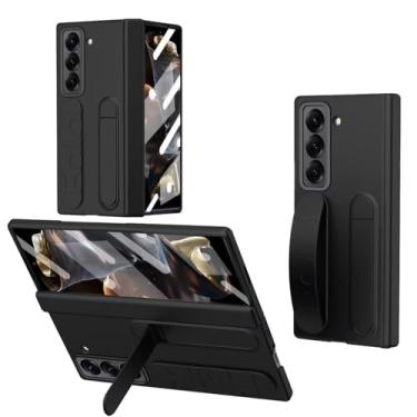 Imagem de AJDJTEN Capa para Samsung Galaxy Z Fold 7 com suporte, alça de dedo, protetor de tela e proteção de lente, alça de mão, proteção de dobradiça, capa de telefone à prova de choque de corpo inteiro para