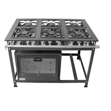 Imagem de Fogão Industrial 6 Bocas 30x30 P5 Com Forno Leona 