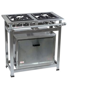 Imagem de Fogão Industrial 2 Bocas P5 em Aço Inox com Forno Leona