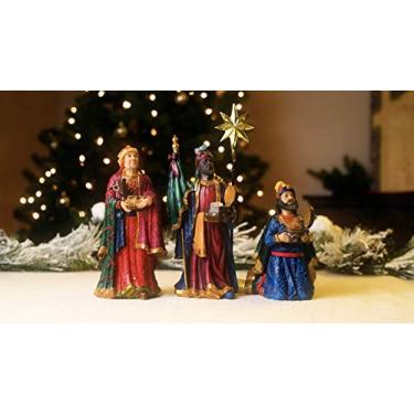 Imagem de Conjunto de 4 bonecos de pedra de resina para natal com pedras de resina da Three Kings Gifts The Original Gifts, Multicor, 10 Inch, 1
