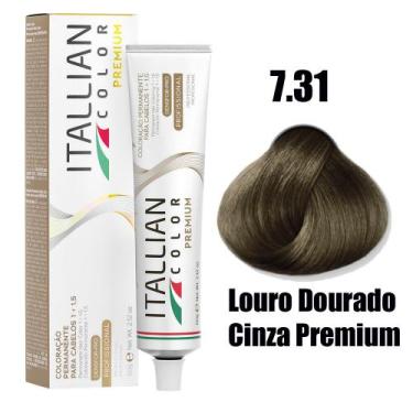 Imagem de Coloração Itallian Premium Louro Dourado Cinza 7.31 - 60g