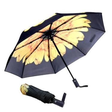 Imagem de Guarda-chuva pequeno NPCQUN Travel Essentials amarelo à prova de vento