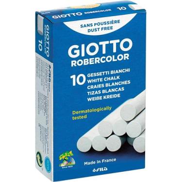 Imagem de Giz escolar Giotto robercolor branco com 10 giz