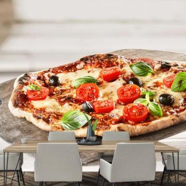 Imagem de Papel de Parede Pizza Forno Cozinha Alimento Sala Adesivo - 195pcm - A