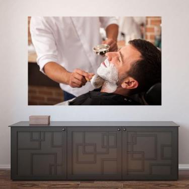 Imagem de Painel Adesivo de Parede - Barbearia - Barber Shop - 1114pnm - Allodi