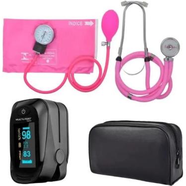 Imagem de Kit Academico Premium Para Fisoterapeuta Com Oximetro, Rosa