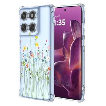Imagem de GTBDEKI Capa para Moto Edge 60 Pro, capa protetora para celular com estampa de jardim de flores transparentes para Motorola Edge 60 Pro Buquê de flores