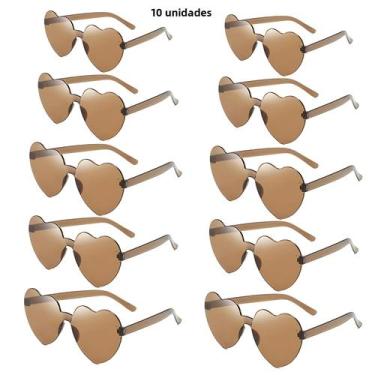 Imagem de Óculos de Sol em Formato de Coração - Kit com 10 Peças - Cores Gelatin