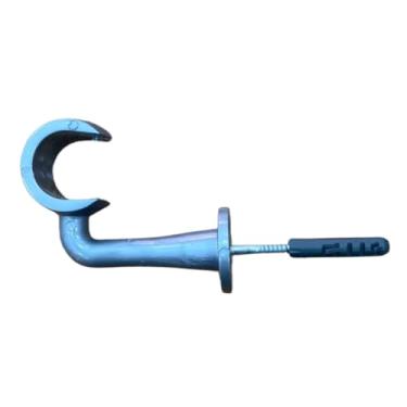 Imagem de Kit De Suporte Teto Pvc Varão Simples 28mm Par Com Ponteira Inclusa (Titânio)