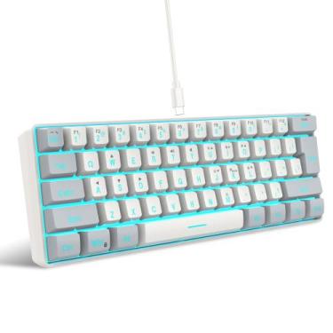 Imagem de Teclado para jogos Snpurdiri 60% com fio RGB retroiluminado à prova d'