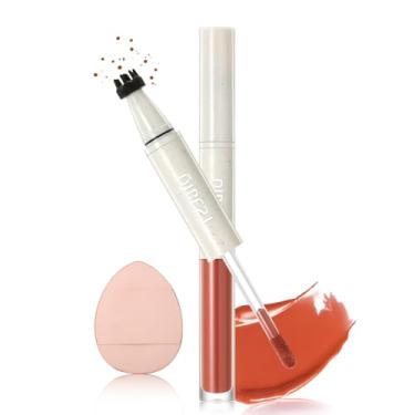 Imagem de Caneta de carimbo de sardas artificiais 2 em 1, sardas realistas e blush líquido macio, maquiagem natural beijada pelo sol para iniciantes, longa duração, à prova de manchas (04 # sardas marrons e