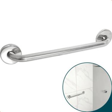 Imagem de Barra De Apoio Para Acessibilidade 40cm Inox Polido Alça De Segurança 