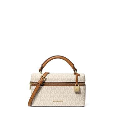 Imagem de Michael Kors Bolsa transversal Jana PP, Ferragens douradas/sarja revestida exclusiva/baunilha/bolota, One Size, Bolsa transversal Jana X-pequena