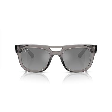 Imagem de Ray-Ban Óculos de sol RB4426 Phil Square, Transparente/Cinza Espelhado Gradiente Prateado Polarizado, 54 mm