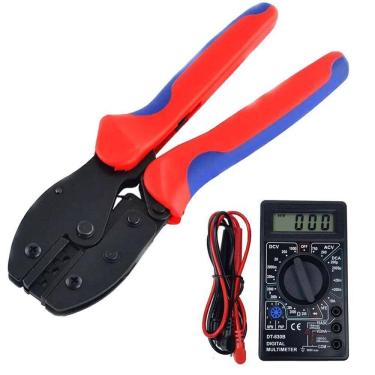 Imagem de Alicate Crimpador Conector Mc4 Energia Solar + Multímetro