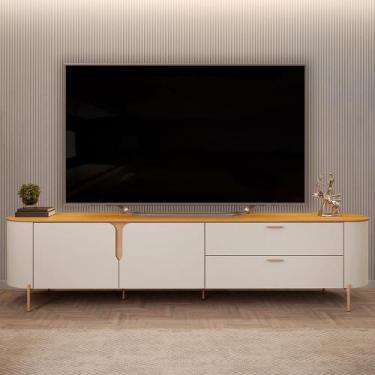 Imagem de Rack 75 Pol Orgânico Dion D05 Bali Cedro - LYAM DECOR