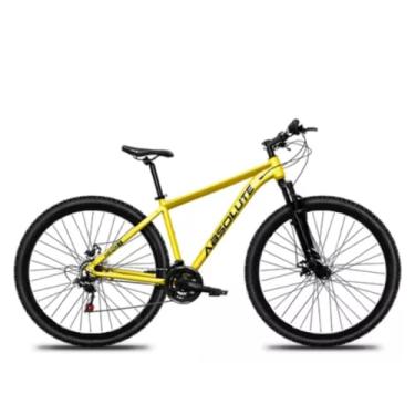 Imagem de Bicicleta Aro 29 Absolute Nero 5 24 Veocidades MTB Aluminio Freio Mecânico Suspensão 80mm (Amarelo, 17)