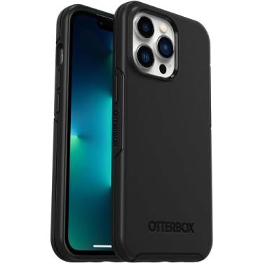 Imagem de OtterBox Capa da série Symmetry para Apple iPhone 13 Pro – policarbonato, compatível com carregamento sem fio, embalagem sem varejo (preto)