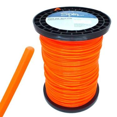 Imagem de Fio Nylon Rolo 2KG C/ 248MTS Redondo 3,0MM Laranja - Spin