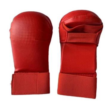 Imagem de rockible Luvas de boxe mma luvas de kickboxing luvas de karatê para treino de sparring, vermelho eu