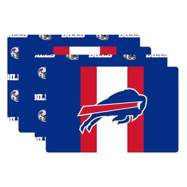 Imagem de Proformance Home Jogo de tapete de mesa e tapete de mesa NFL Buffalo Bills Big Logo Repeat